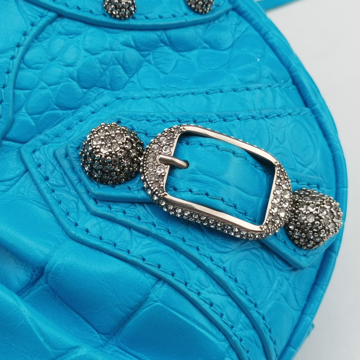 Le Cagole Mini Blue Leather 695814 695814.4624.R.584046ル カゴール ミニ ブルー レザー 695814 695814.4624.R.584046