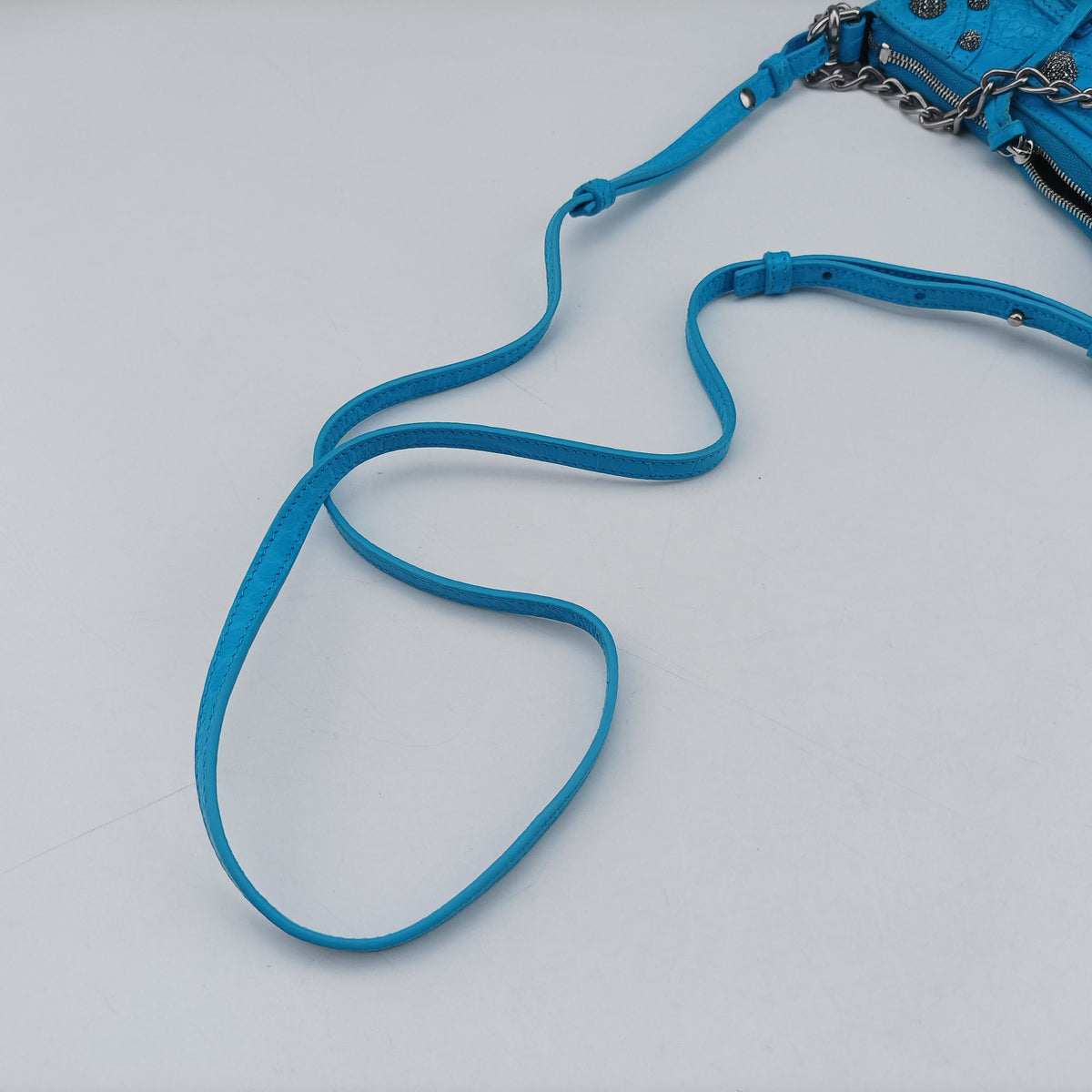 Le Cagole Mini Blue Leather 695814 695814.4624.R.584046ル カゴール ミニ ブルー レザー 695814 695814.4624.R.584046