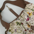 New Jackie Flora brown×Multicolour canvas×leather 246907 E013109413ニュージャッキー フローラ ブラウン×マルチカラー キャンバス×レザー 246907 E013109413