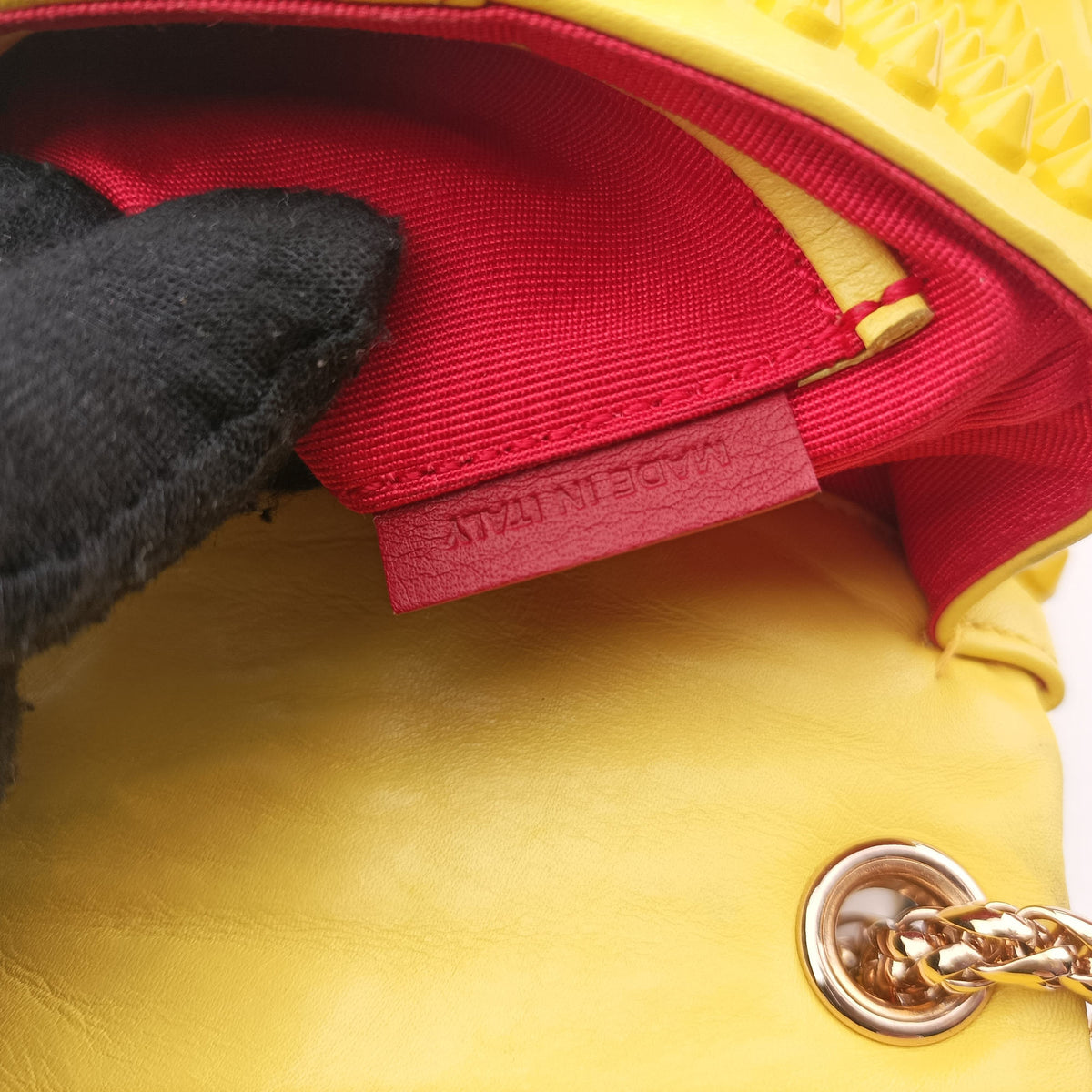 Sweet Charity Scarabe Spike Yellow Leather スイート チャリティー スカラベ スパイク イエロー レザー