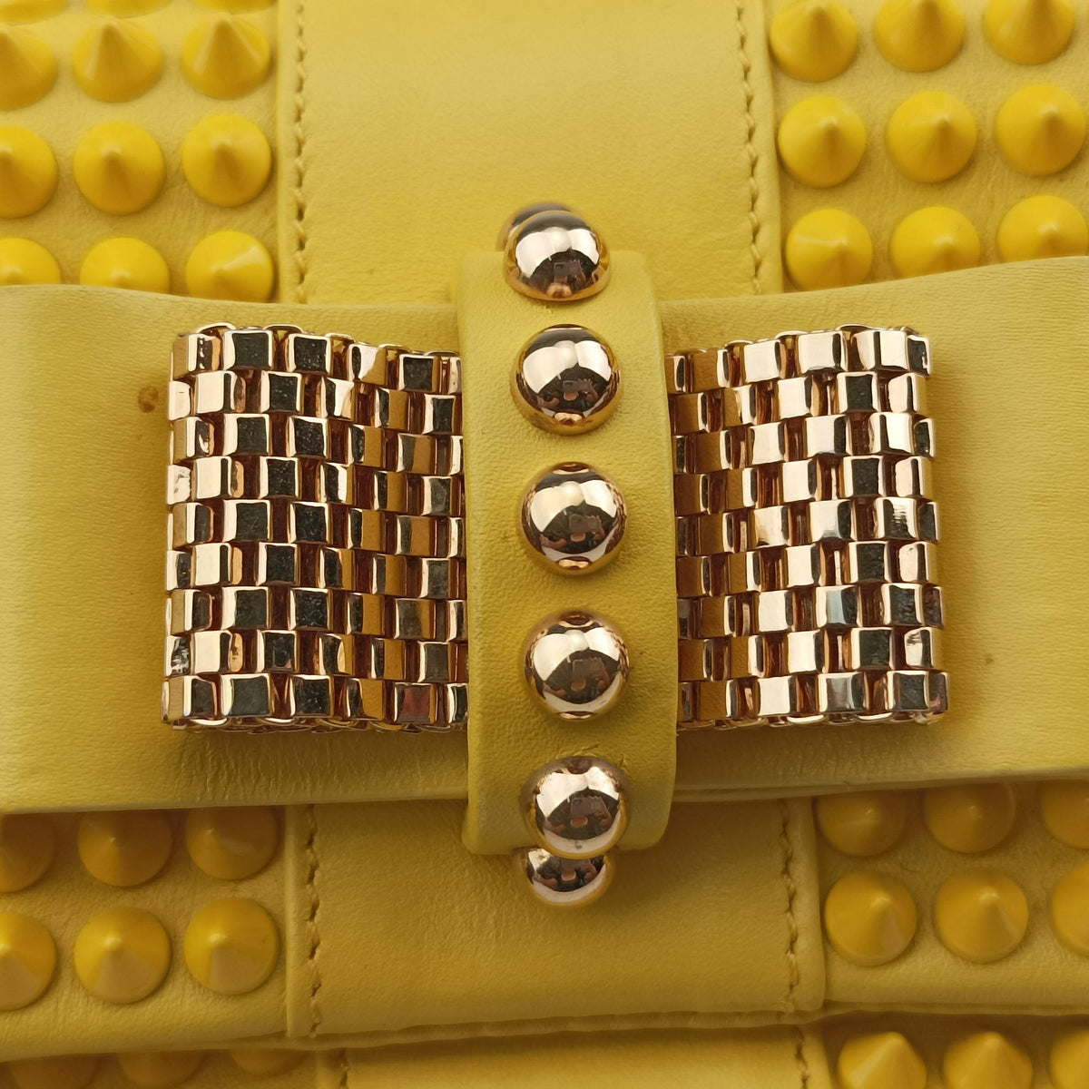 Sweet Charity Scarabe Spike Yellow Leather スイート チャリティー スカラベ スパイク イエロー レザー