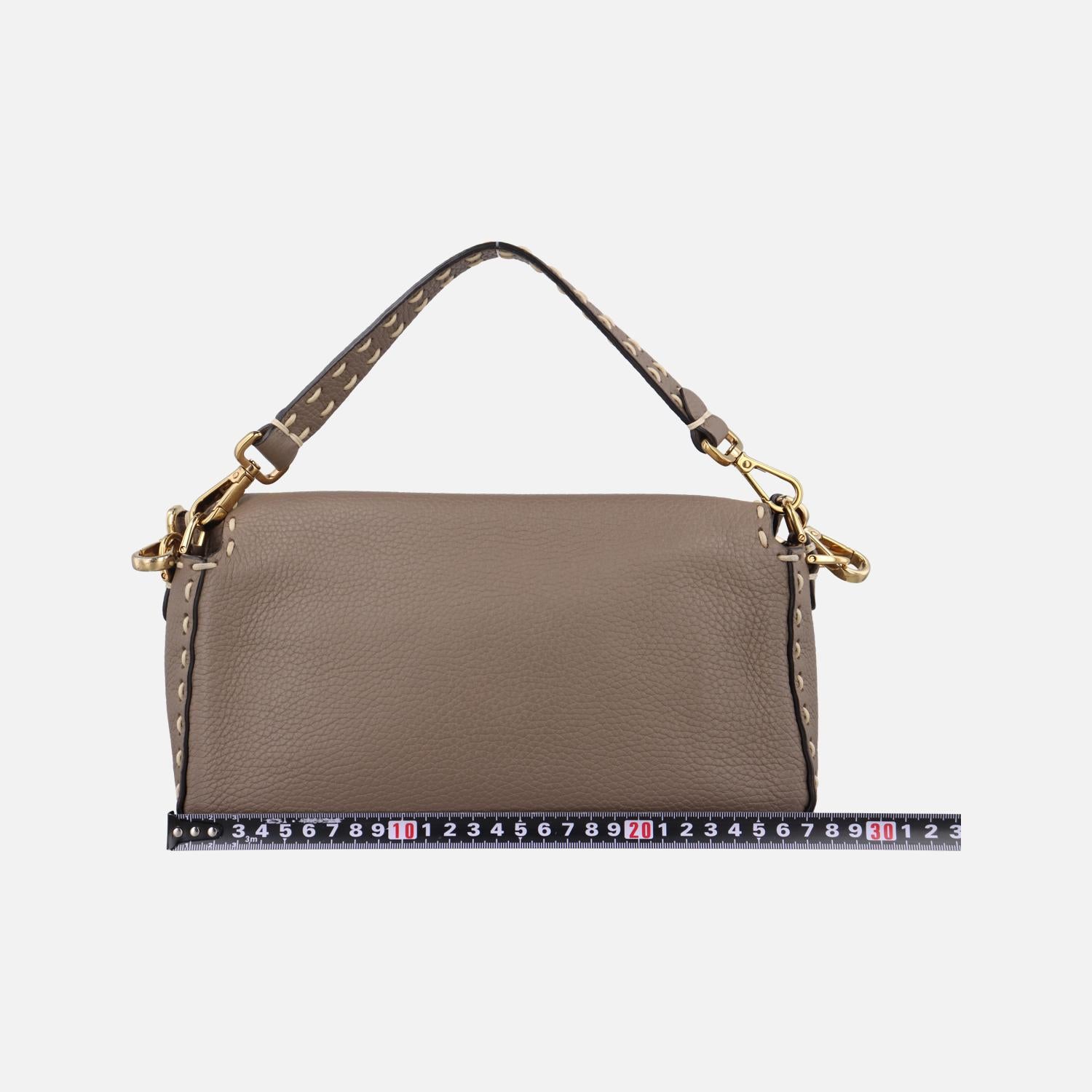 フェンディ Fendi ショルダーバッグ レディース バゲット グレー レザー 8BR600-AH95.219.3118