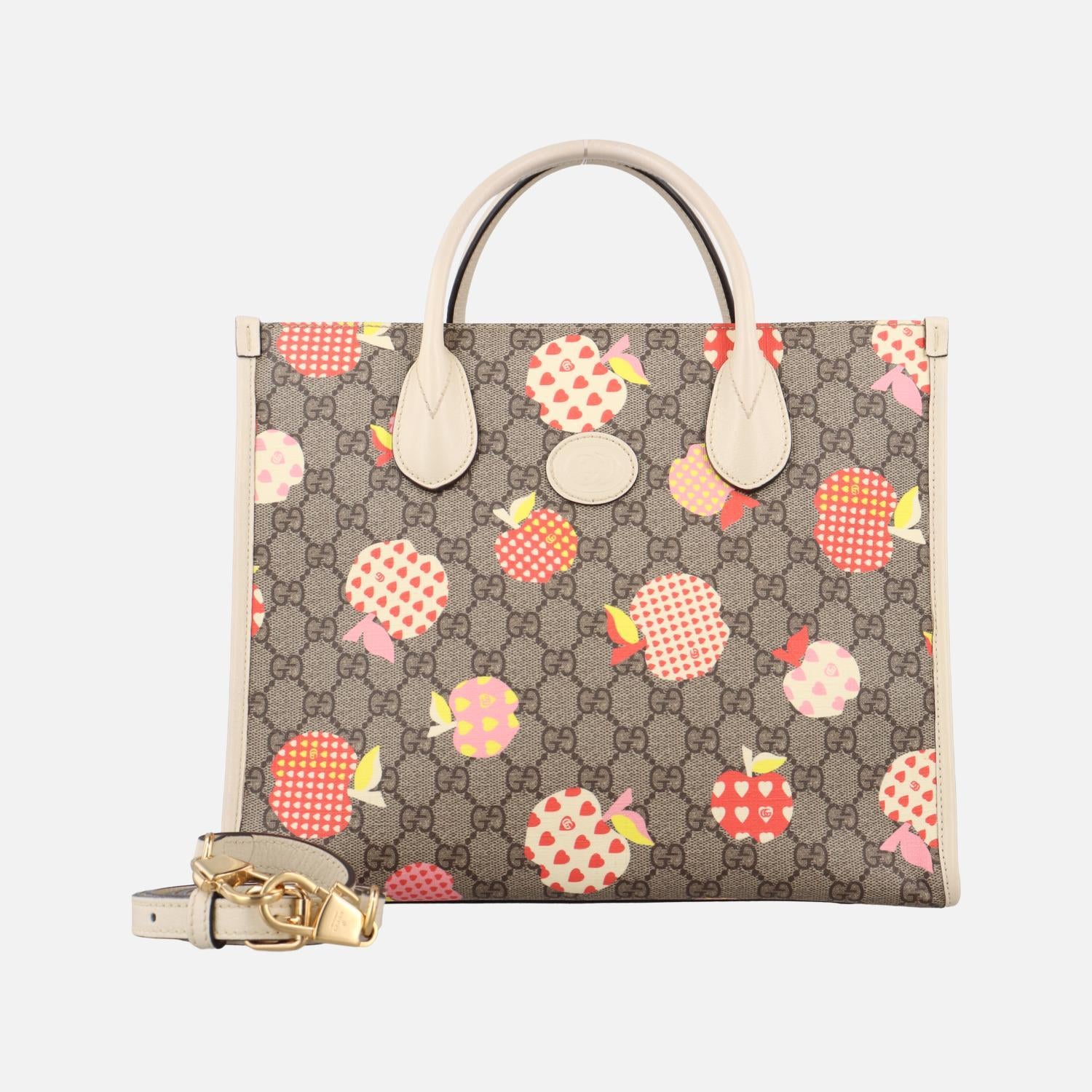 グッチ Gucci ショルダーバッグ レディース GGスプリーム グレー PVCxレザー