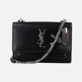 イヴサンローラン Yves saint Laurent ショルダーバッグ レディース サンセット ブラック レザー BRS-484404.0517