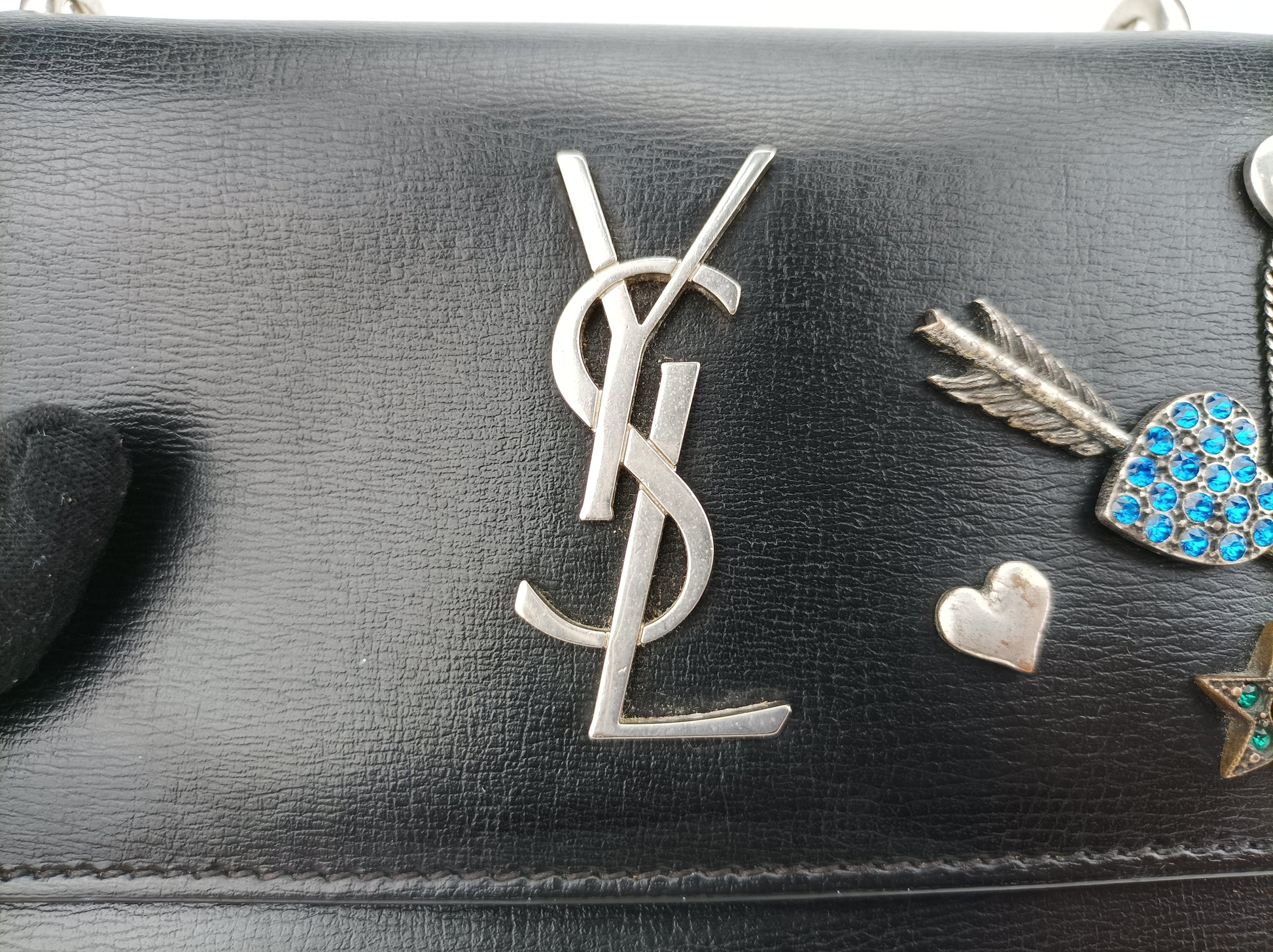 イヴサンローラン Yves saint Laurent ショルダーバッグ レディース サンセット ブラック レザー BRS-484404.0517