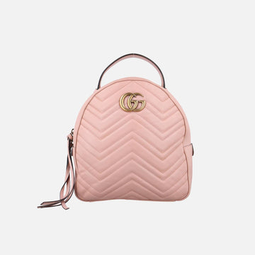 グッチ Gucci リュック/バックパック レディース GGマーモント ピンク レザー