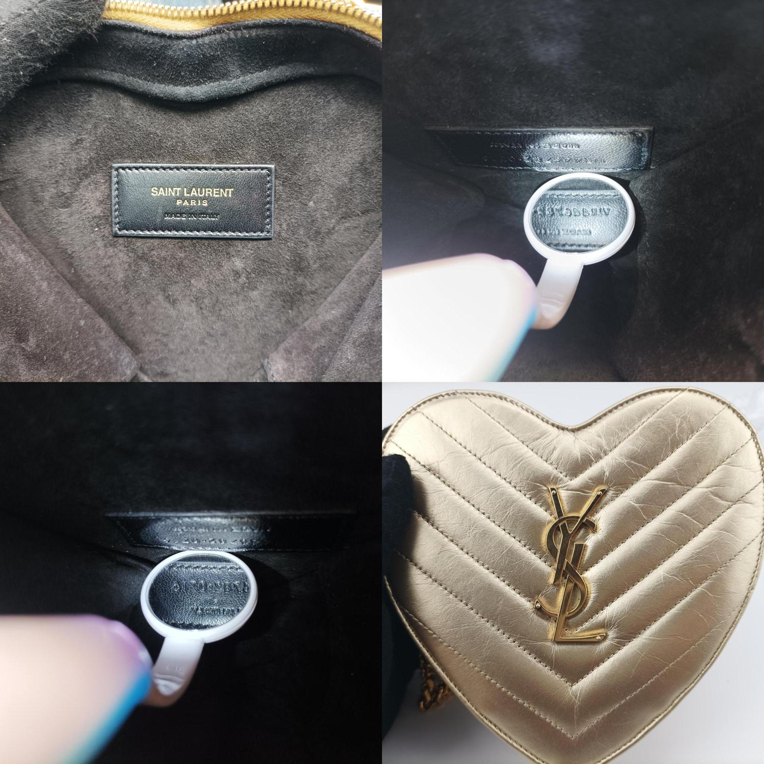 イヴサンローラン Yves saint Laurent ショルダーバッグ レディース ハート型 ゴールド レザー VLR446782.0716