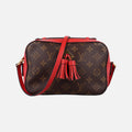 ルイヴィトン Louis Vuitton ショルダーバッグ レディース サントンジュ ブラウン モノグラムキャンバス×カーフレザー M43556 CA2128