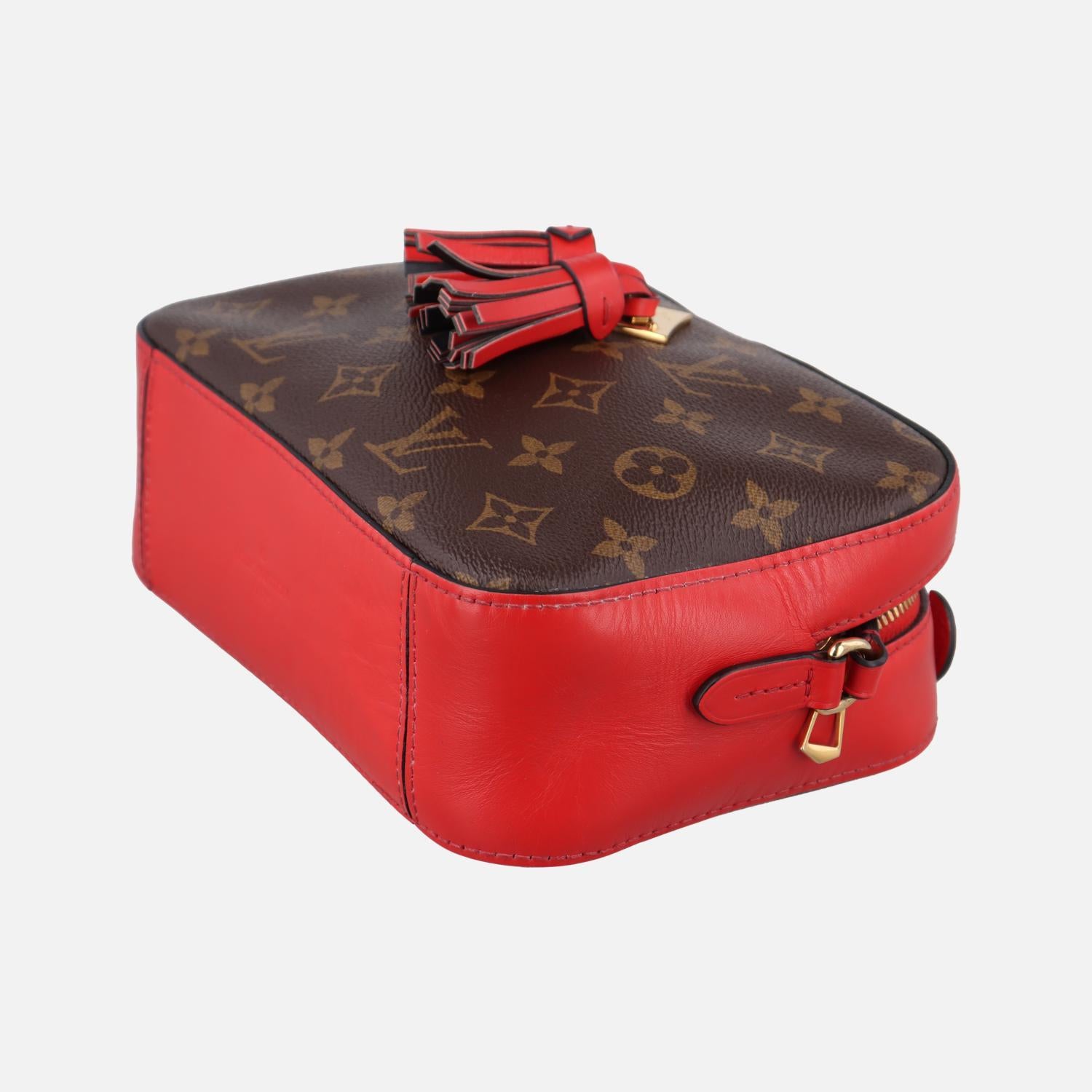 ルイヴィトン Louis Vuitton ショルダーバッグ レディース サントンジュ ブラウン モノグラムキャンバス×カーフレザー M43556 CA2128