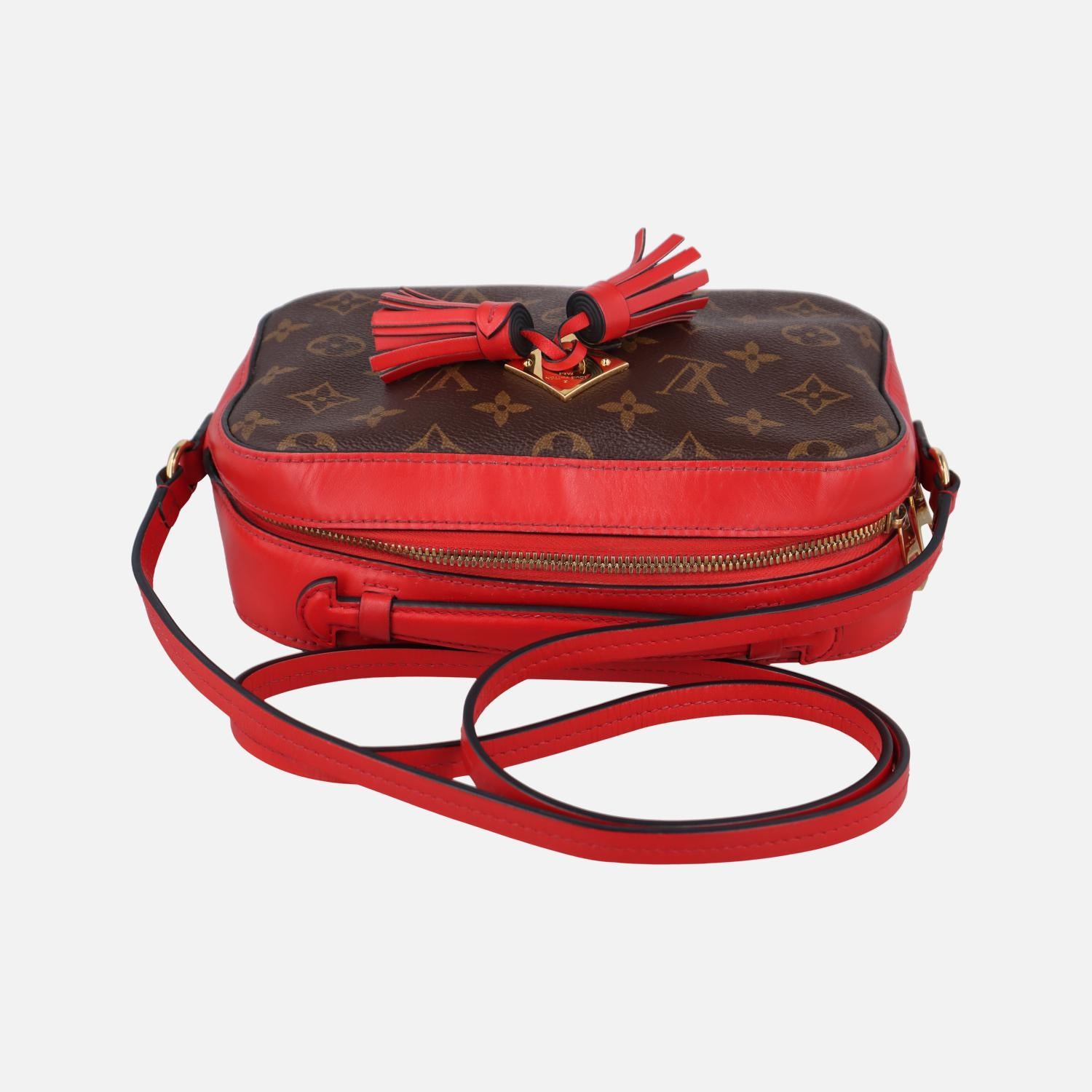 ルイヴィトン Louis Vuitton ショルダーバッグ レディース サントンジュ ブラウン モノグラムキャンバス×カーフレザー M43556 CA2128