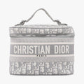 クリスチャンディオール Christian Dior ポーチ/バニティ レディース ディオールバニティー グレー ジャガード 06-BO-0290