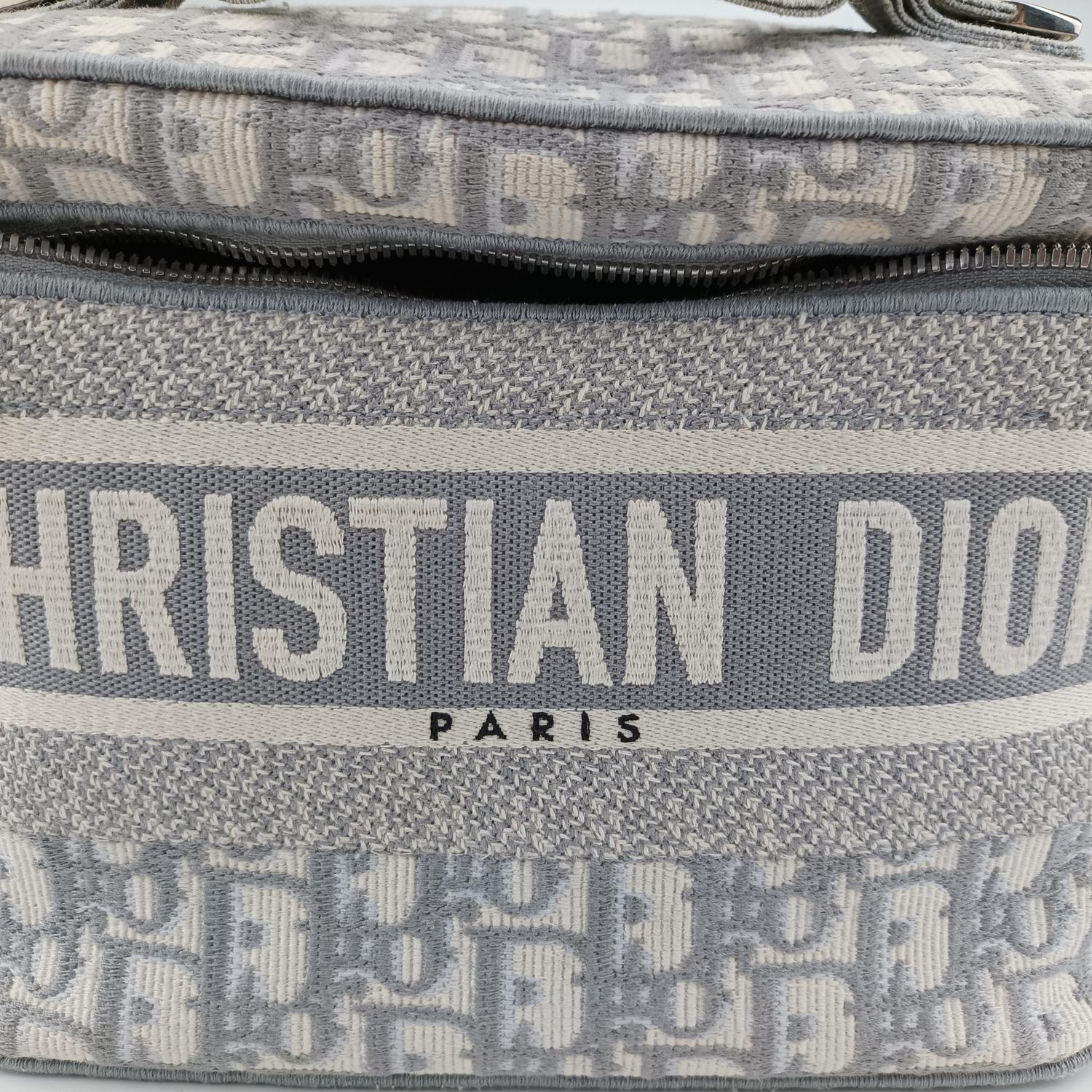 クリスチャンディオール Christian Dior ポーチ/バニティ レディース ディオールバニティー グレー ジャガード 06-BO-0290