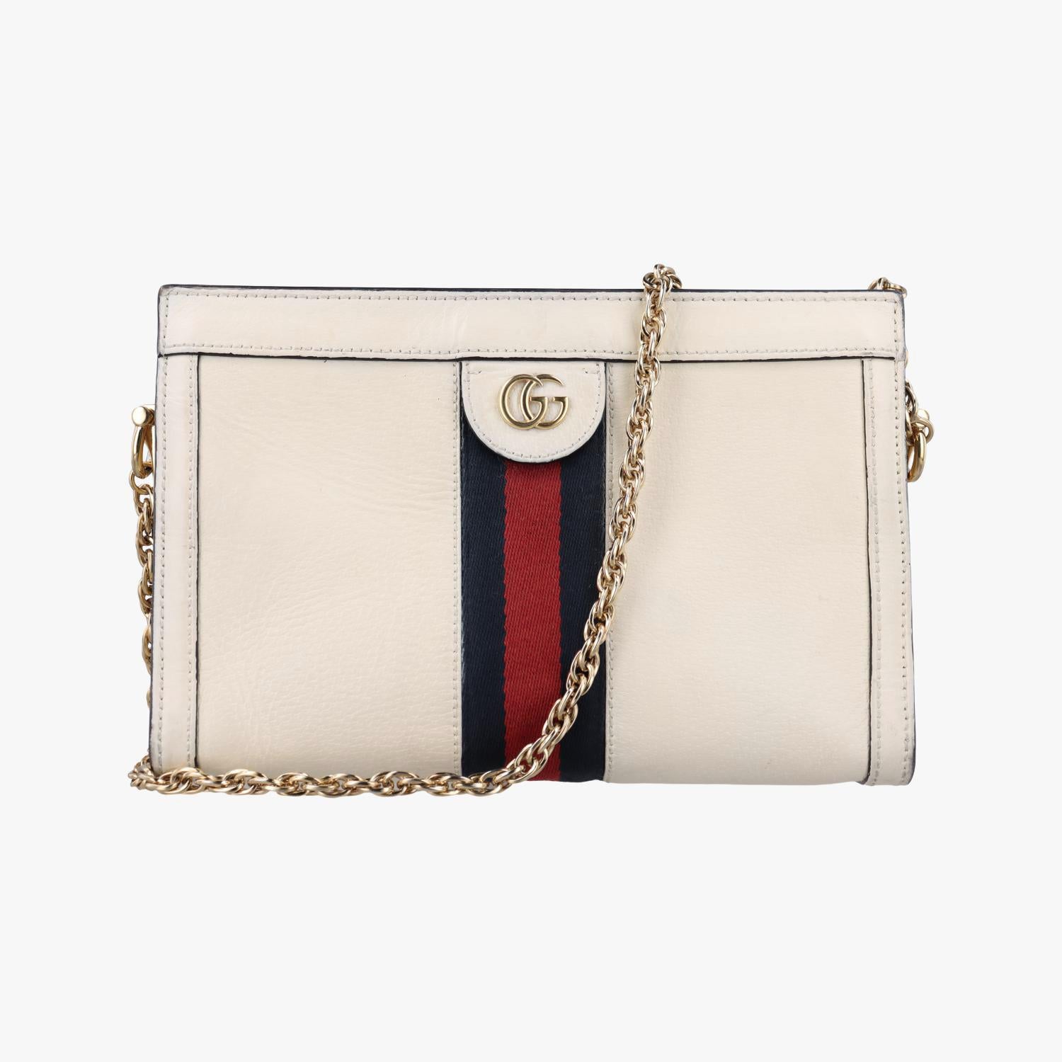 グッチ Gucci ショルダーバッグ レディース オフィディア ホワイト レザー