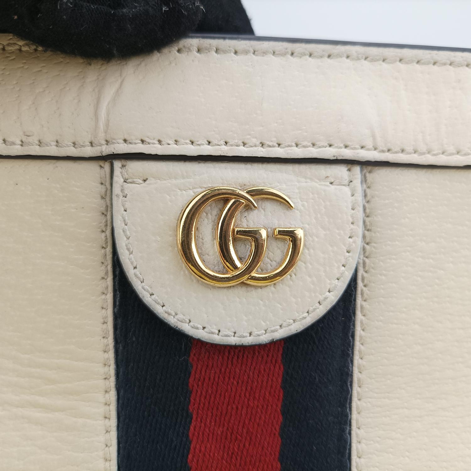 グッチ Gucci ショルダーバッグ レディース オフィディア ホワイト レザー