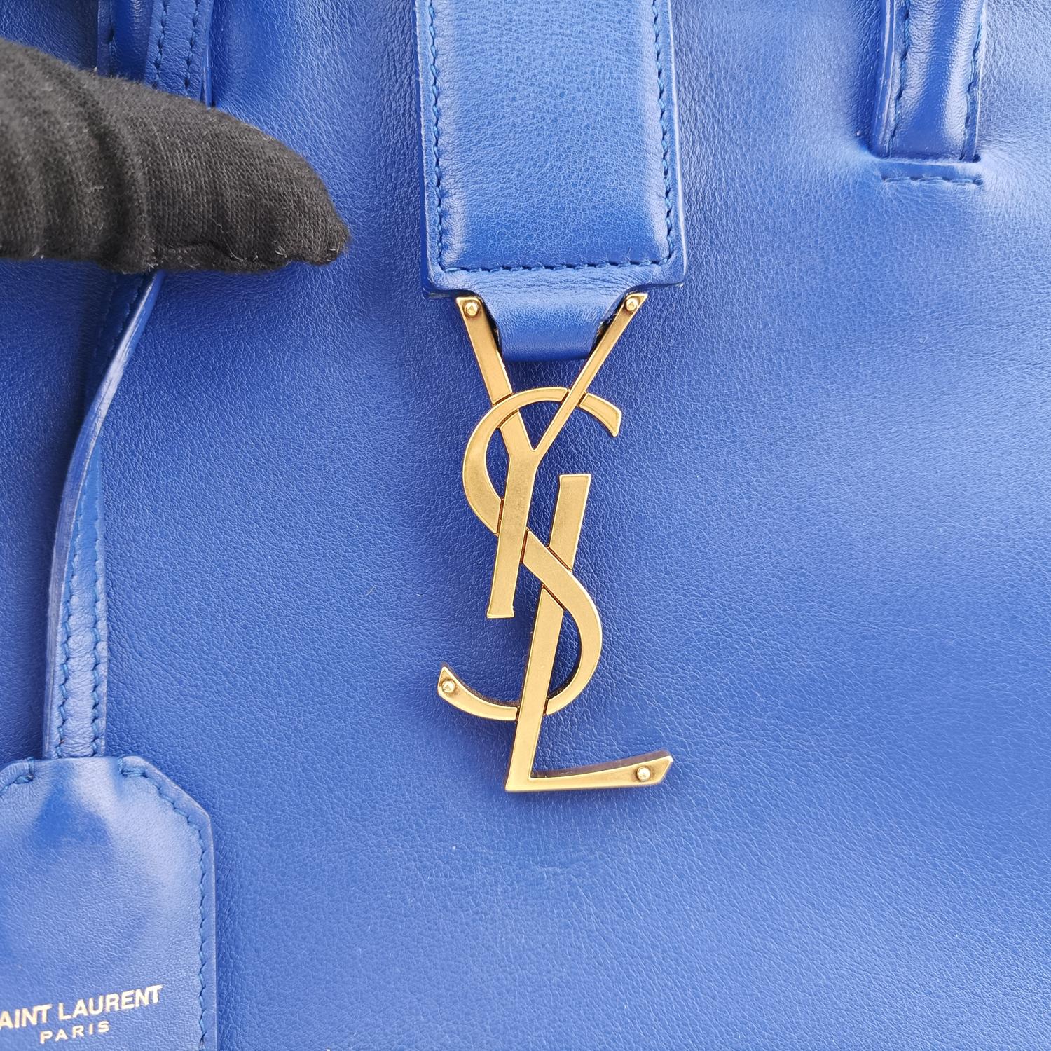 イヴサンローラン Yves saint Laurent ショルダーバッグ レディース ベイビー ブルー キャンバスｘスエード GNR436834.0516