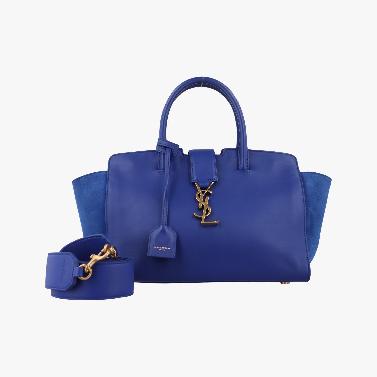 イヴサンローラン Yves saint Laurent ショルダーバッグ レディース ベイビー ブルー キャンバスｘスエード GNR436834.0516