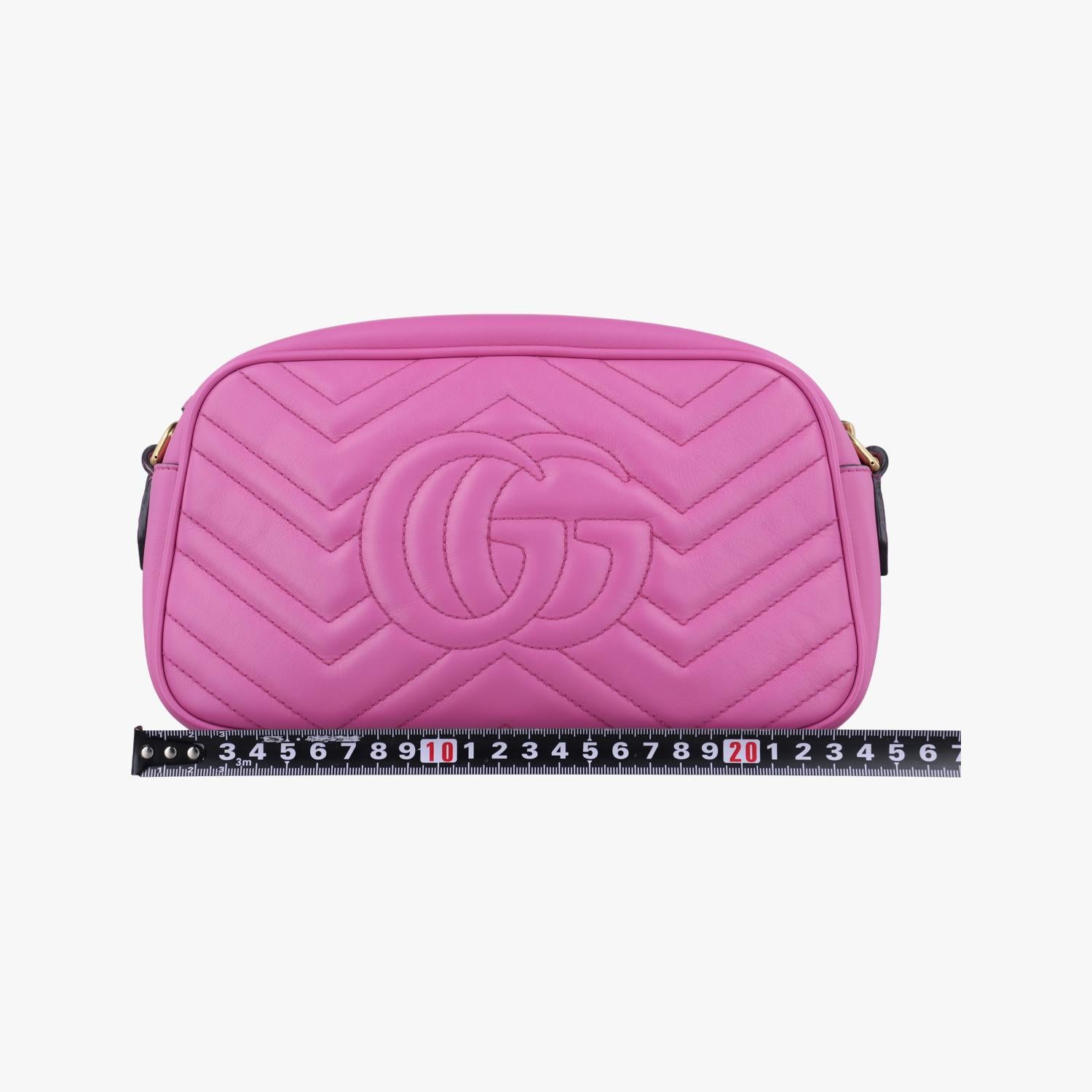 グッチ Gucci ショルダーバッグ レディース GGマーモント ピンク レザー