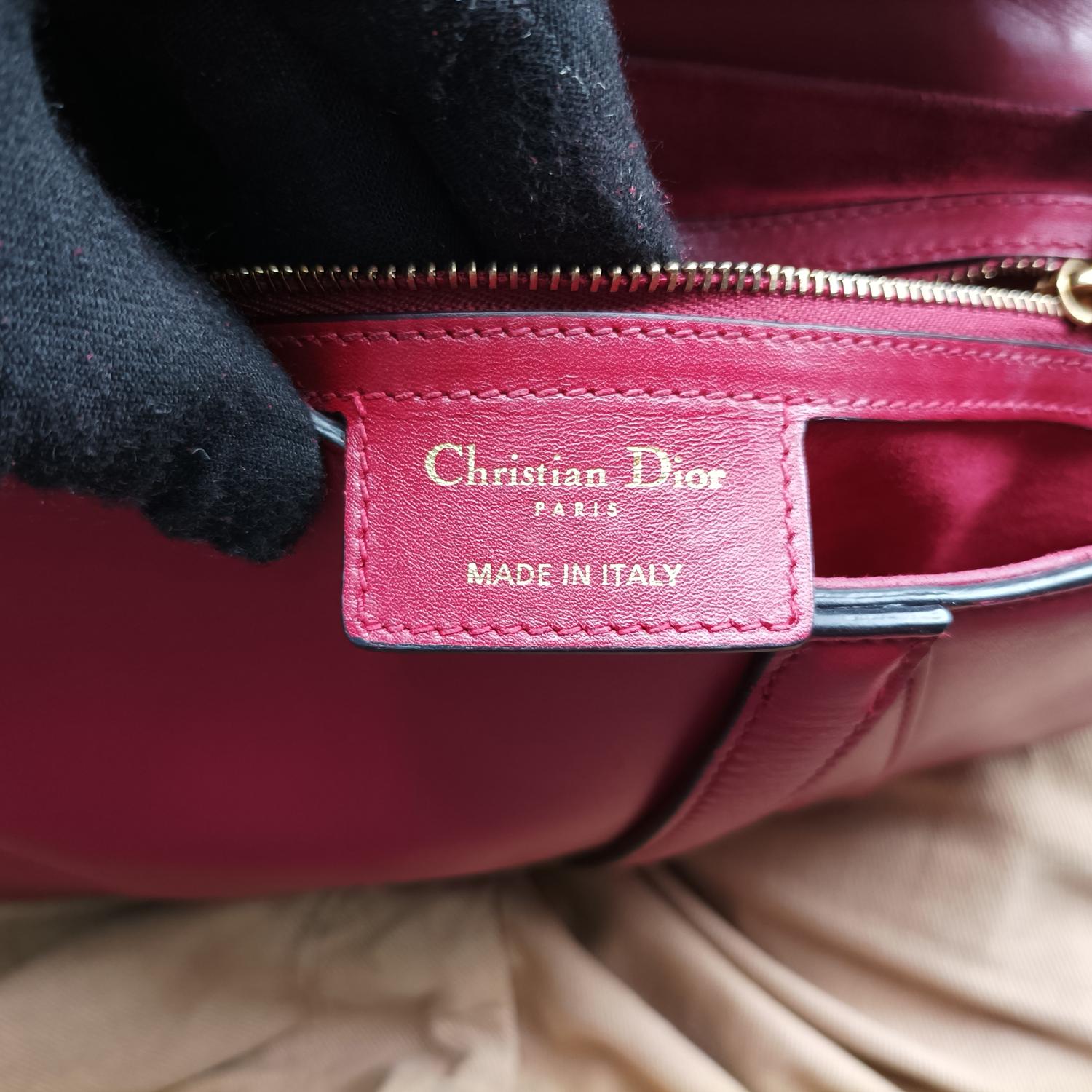 クリスチャンディオール Christian Dior ショルダーバッグ レディース サドルバッグ レッド レザー 19-MA-0158