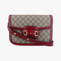 グッチ Gucci ショルダーバッグ レディース ホースビット 1955 グレー PVCコーティングキャンバス×レザー 602204 G030706132