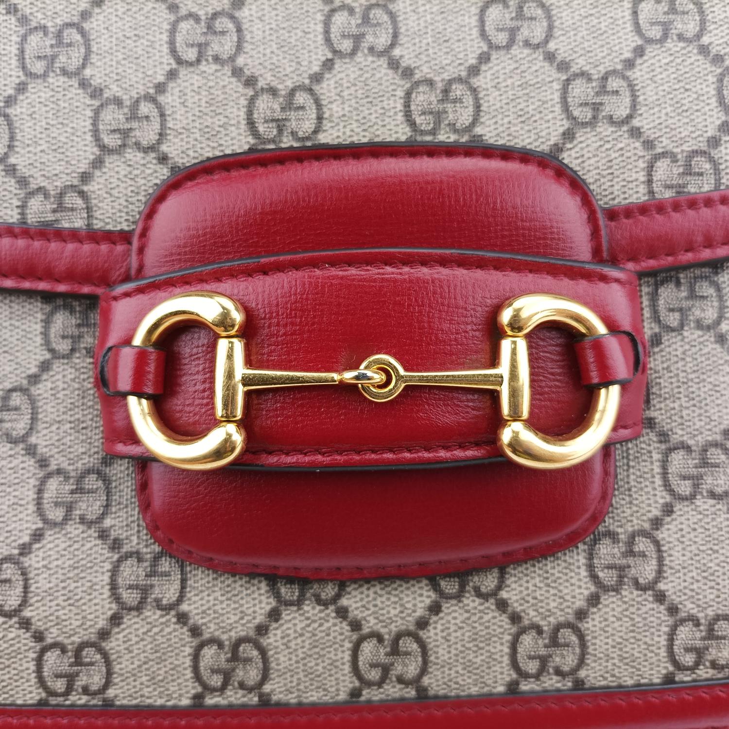 グッチ Gucci ショルダーバッグ レディース ホースビット 1955 グレー PVCコーティングキャンバス×レザー 602204 G030706132