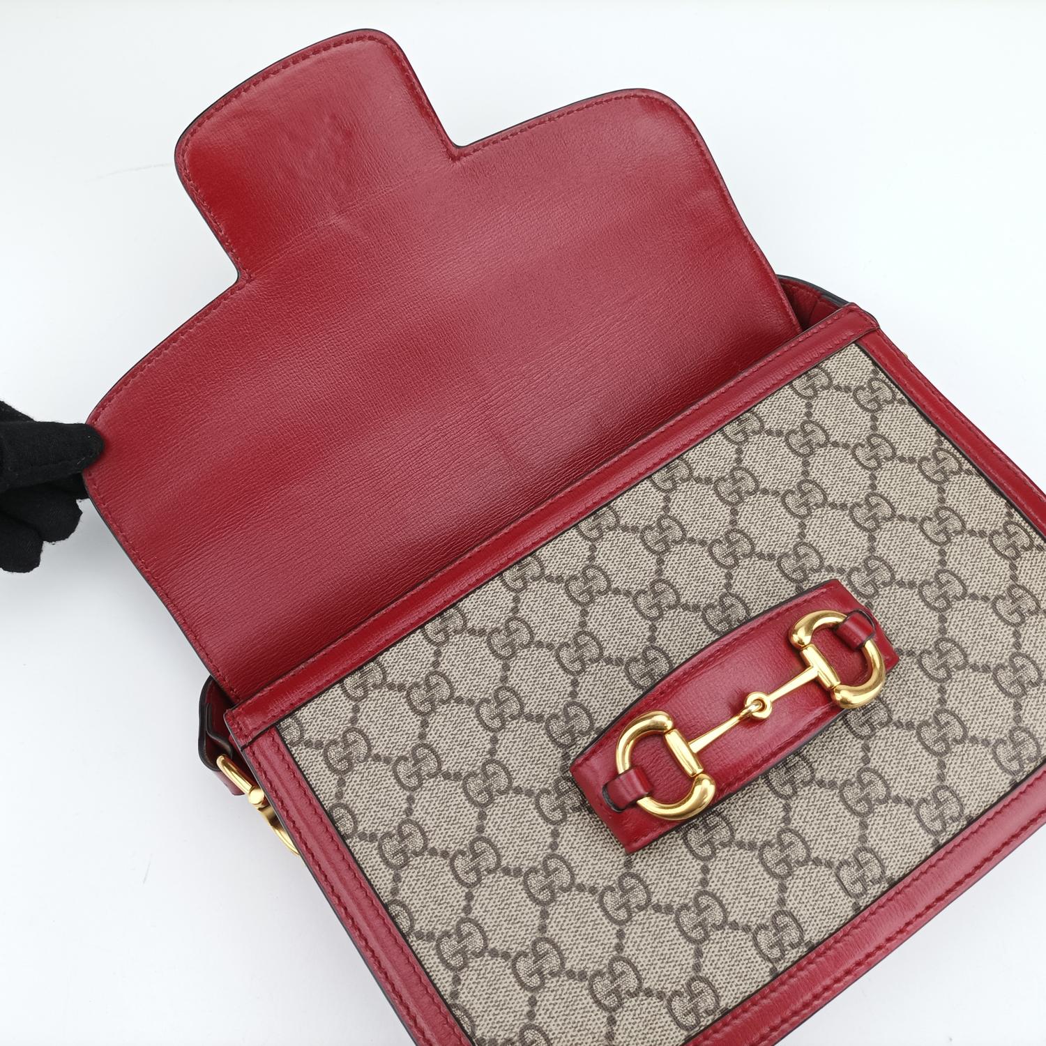 グッチ Gucci ショルダーバッグ レディース ホースビット 1955 グレー PVCコーティングキャンバス×レザー 602204 G030706132