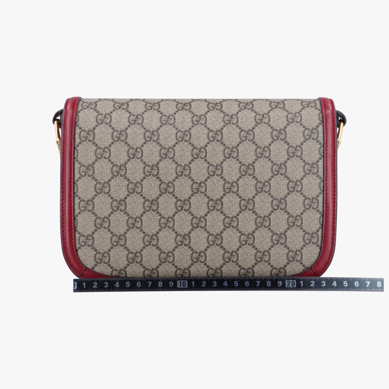 グッチ Gucci ショルダーバッグ レディース ホースビット 1955 グレー PVCコーティングキャンバス×レザー 602204 G030706132