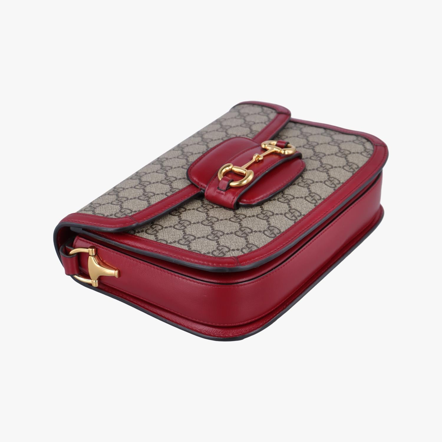 グッチ Gucci ショルダーバッグ レディース ホースビット 1955 グレー PVCコーティングキャンバス×レザー 602204 G030706132