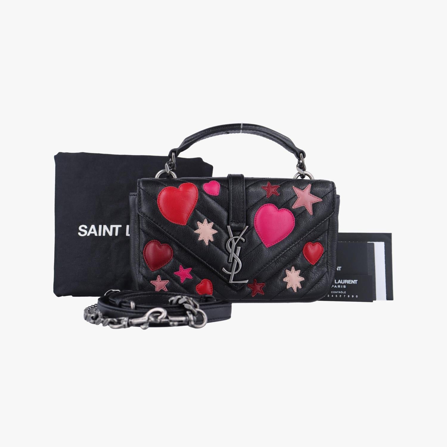 イヴサンローラン Yves saint Laurent ショルダーバッグ レディース カレッジ ブラック レザー BRS.447977.0916