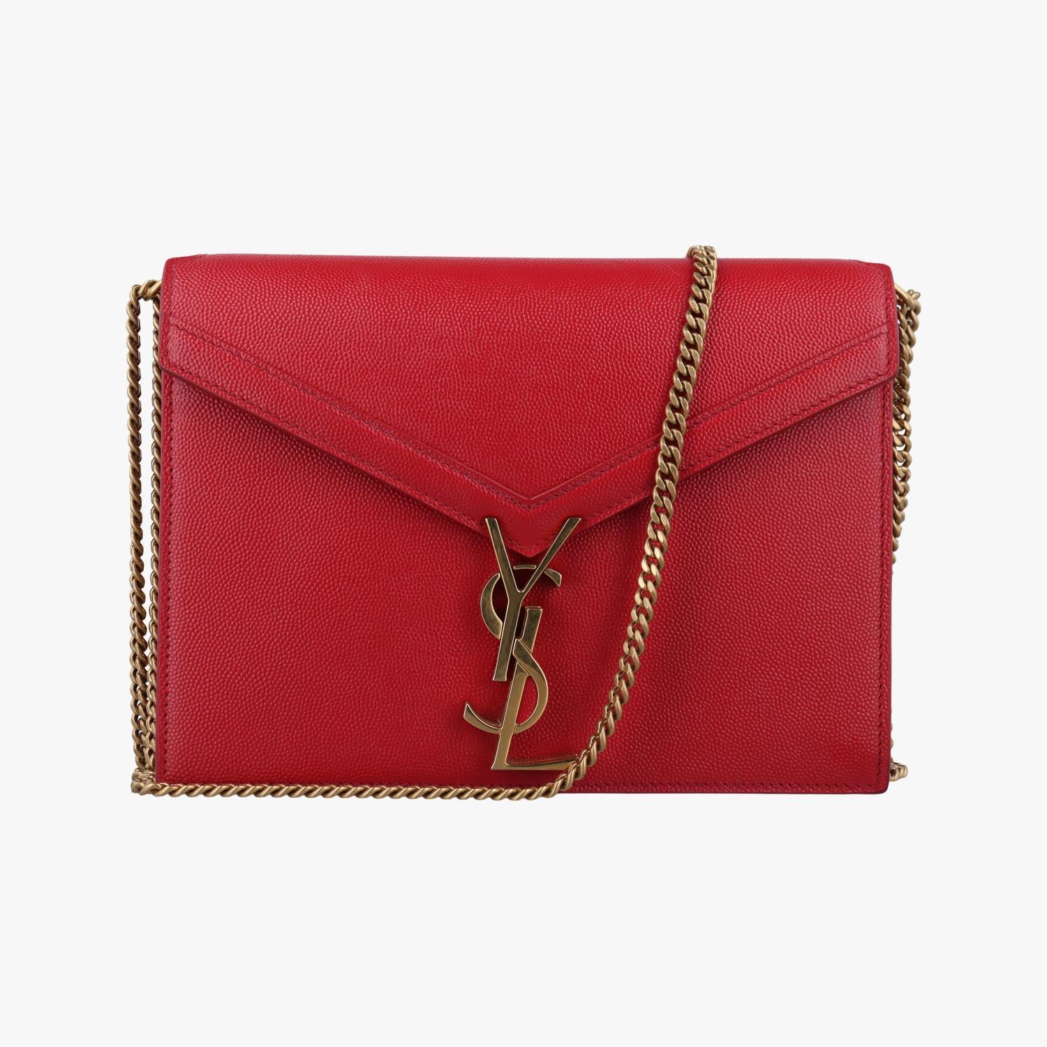 イヴサンローラン Yves saint Laurent ショルダーバッグ レディース カサンドラ レッド キャビアスキン ARS532750.0120