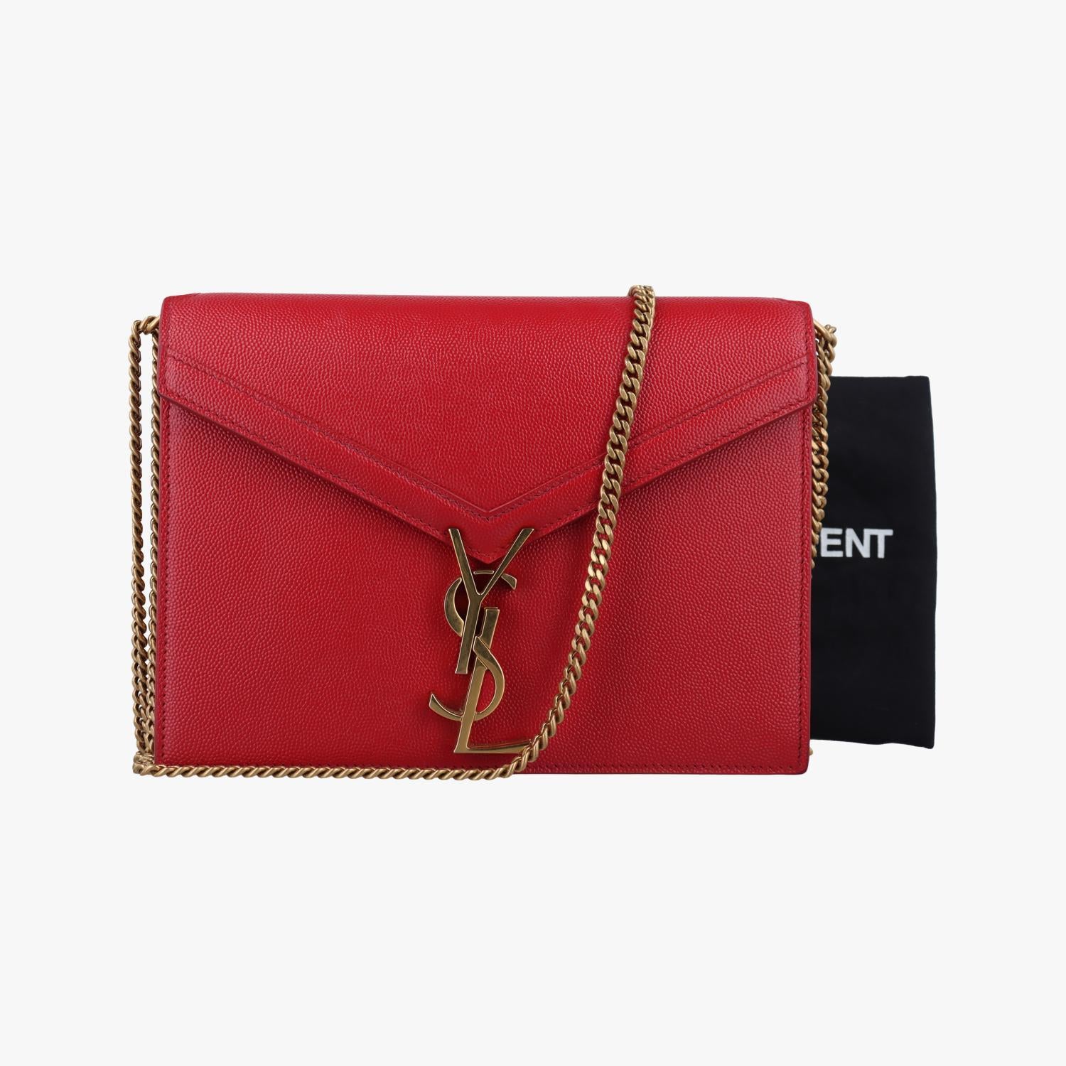 イヴサンローラン Yves saint Laurent ショルダーバッグ レディース カサンドラ レッド キャビアスキン ARS532750.0120