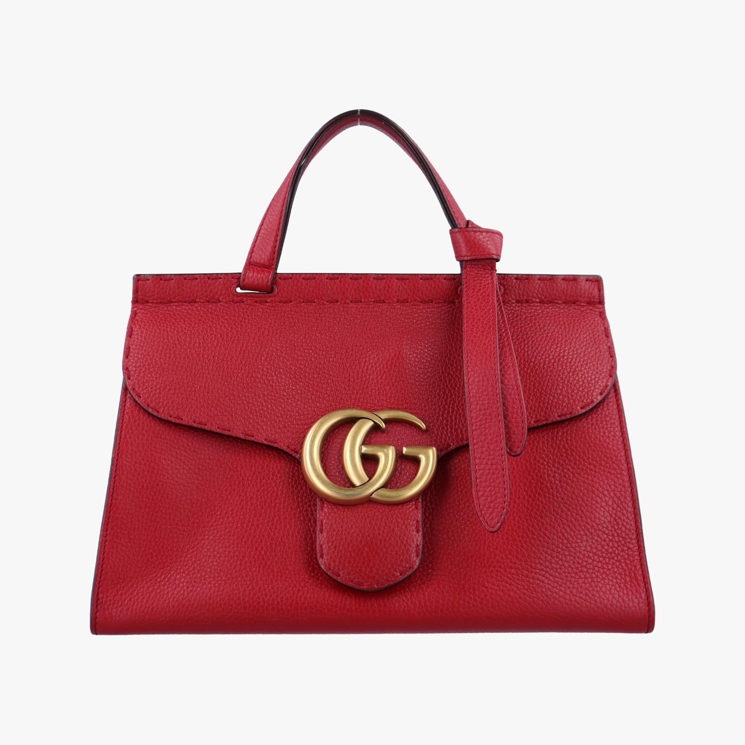 グッチ Gucci ショルダーバッグ レディース GGマーモント レッド レザー 421890 G020123408