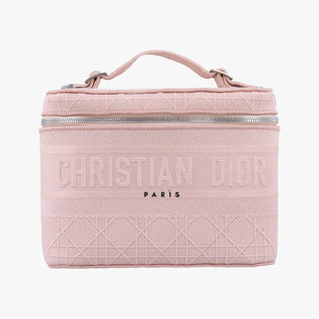 クリスチャンディオール Christian Dior ポーチ/バニティ レディース トラベル ヴァニティ ピンク キャンバス 50-MA-0210