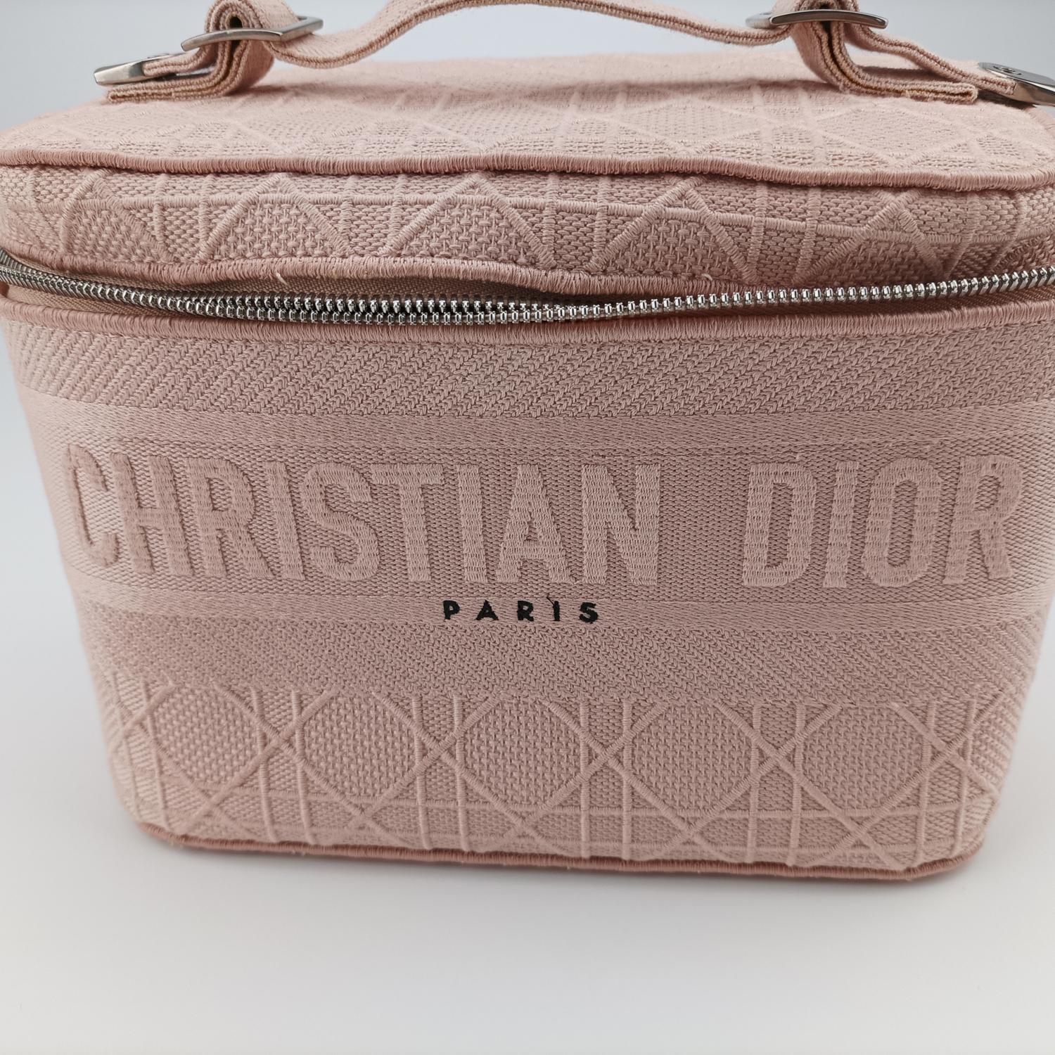 クリスチャンディオール Christian Dior ポーチ/バニティ レディース トラベル ヴァニティ ピンク キャンバス 50-MA-0210