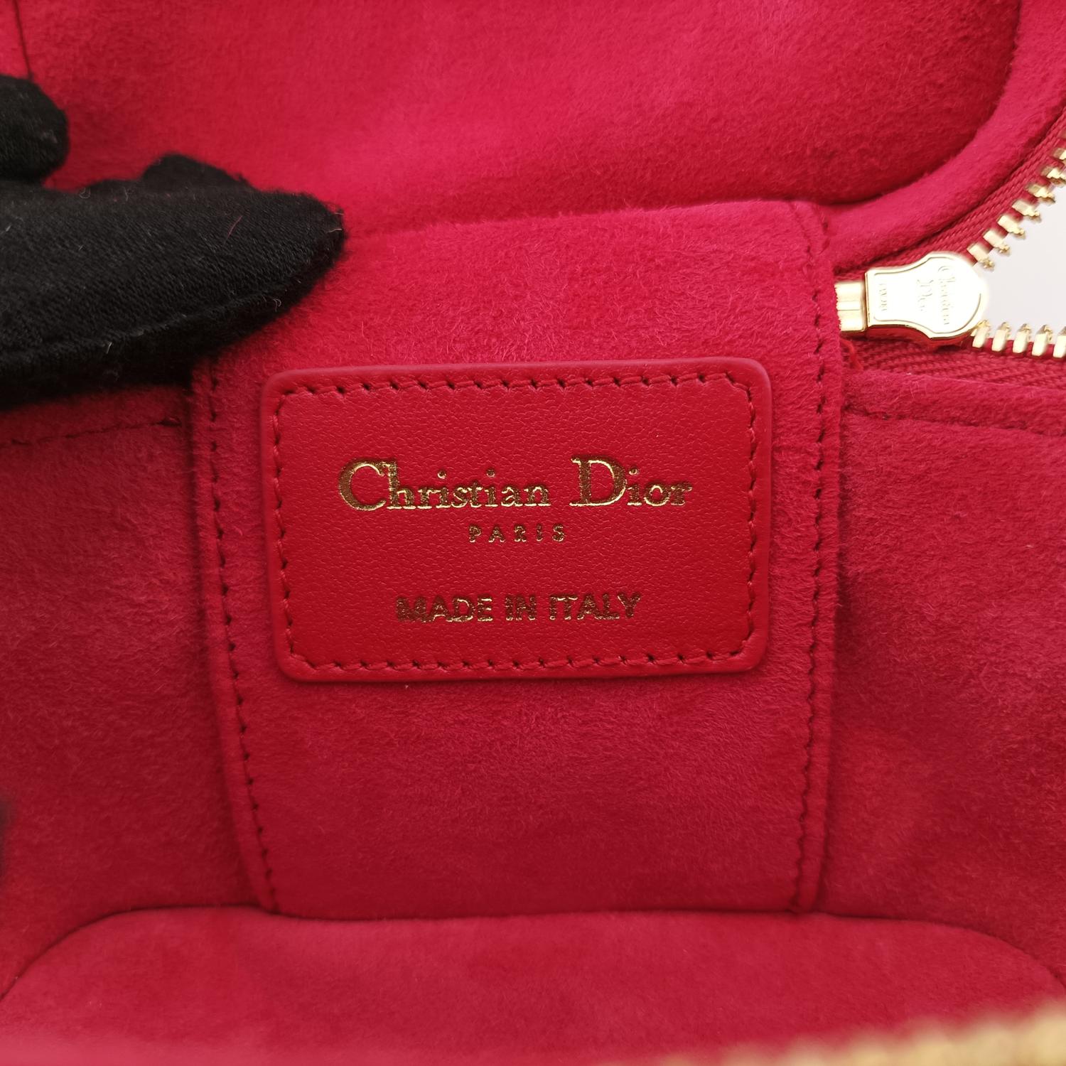 クリスチャンディオール Christian Dior ショルダーバッグ レディース レディディオール レッド ラムスキン 40XMA-0231