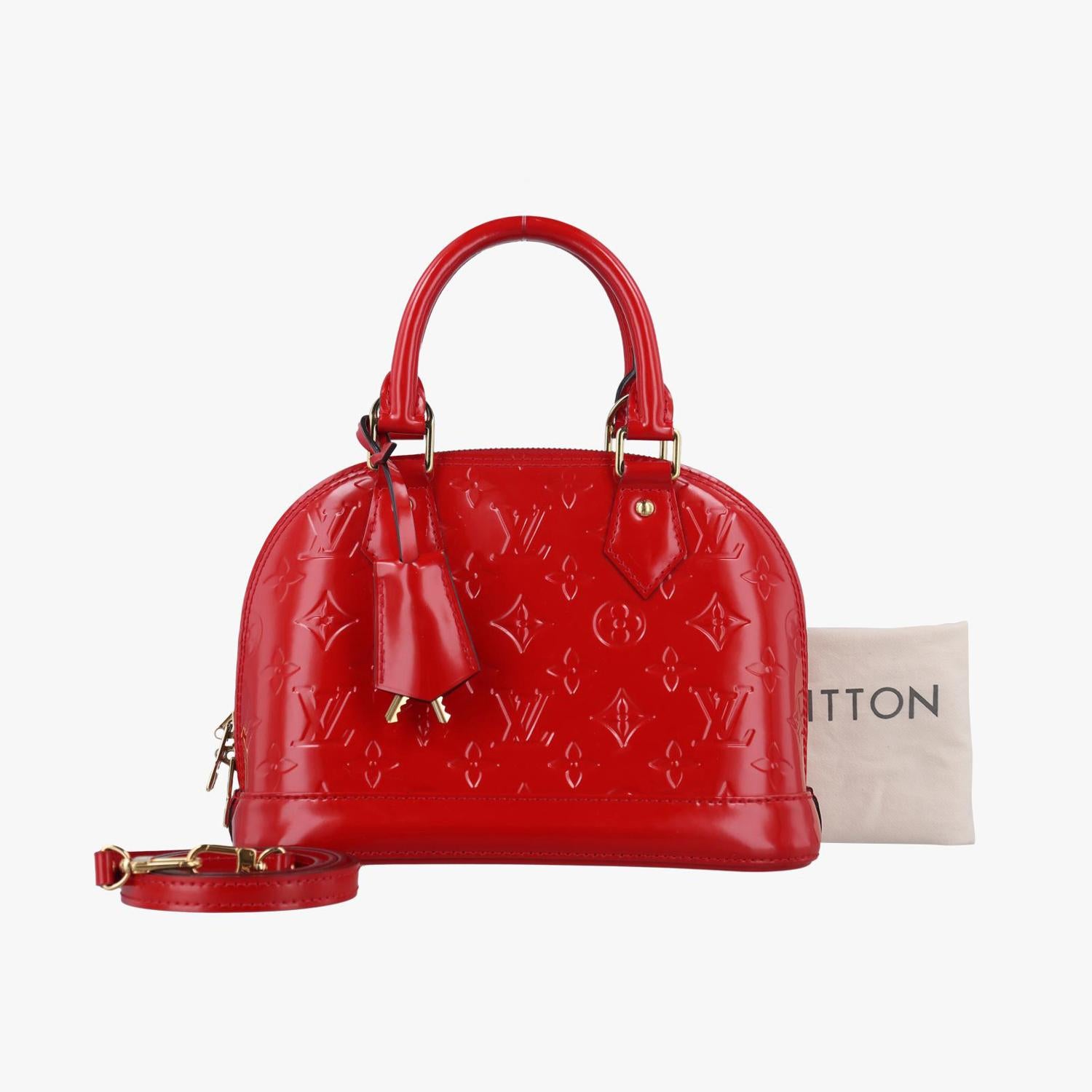 ルイヴィトン Louis Vuitton ショルダーバッグ レディース アルマBB レッド ヴェルニ M91606 FL3115