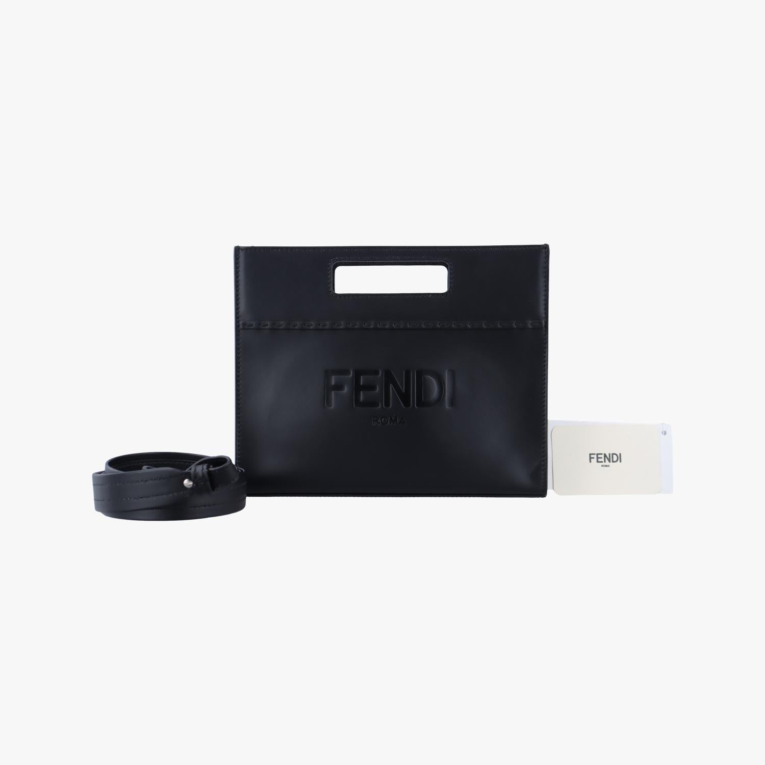 フェンディ Fendi ショルダーバッグ レディース ショッパー スモール ブラック レザー 7VA547 AC9L 219-10429