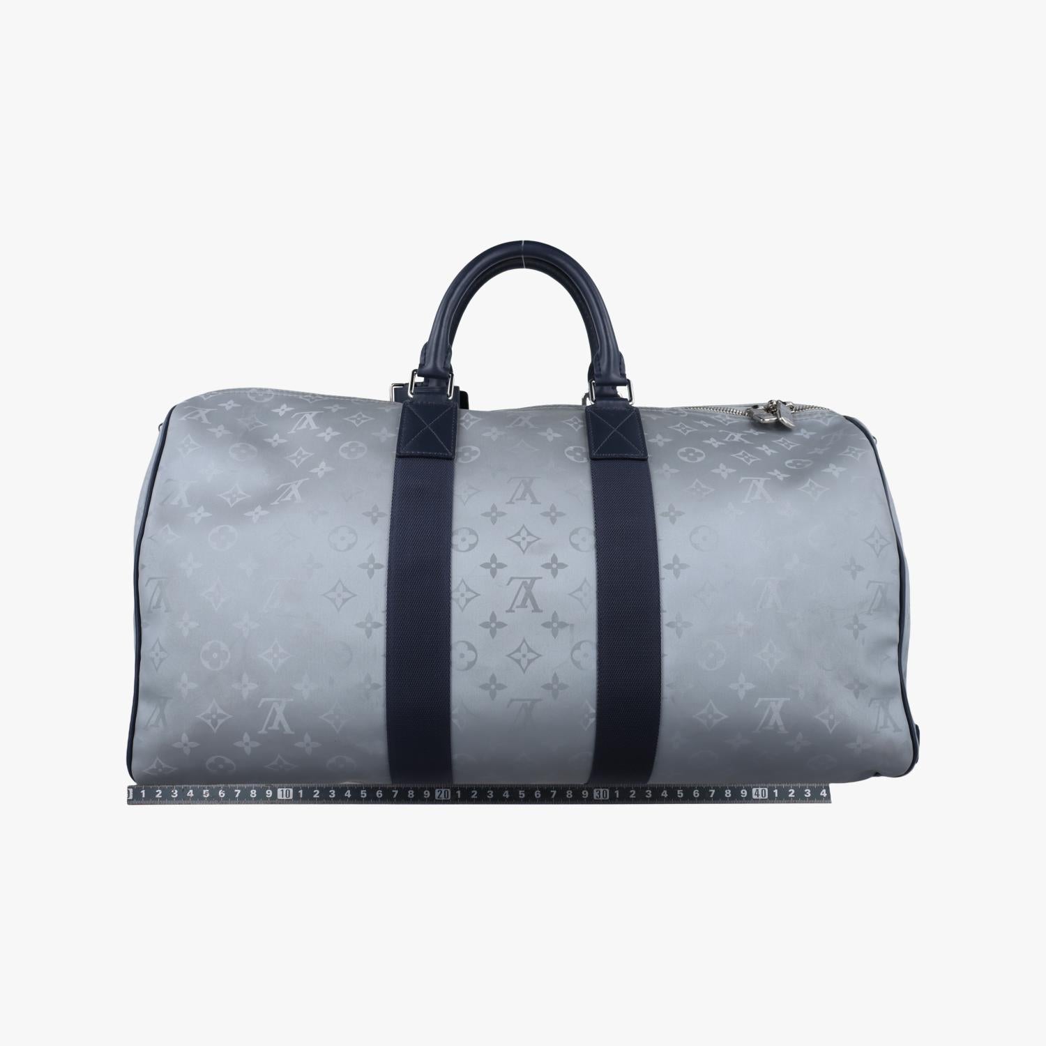 ルイヴィトン Louis Vuitton ボストンバッグ レディース キーポル バンドリエール50 シルバー モノグラム サテライト キャンバス M44170 AA3178