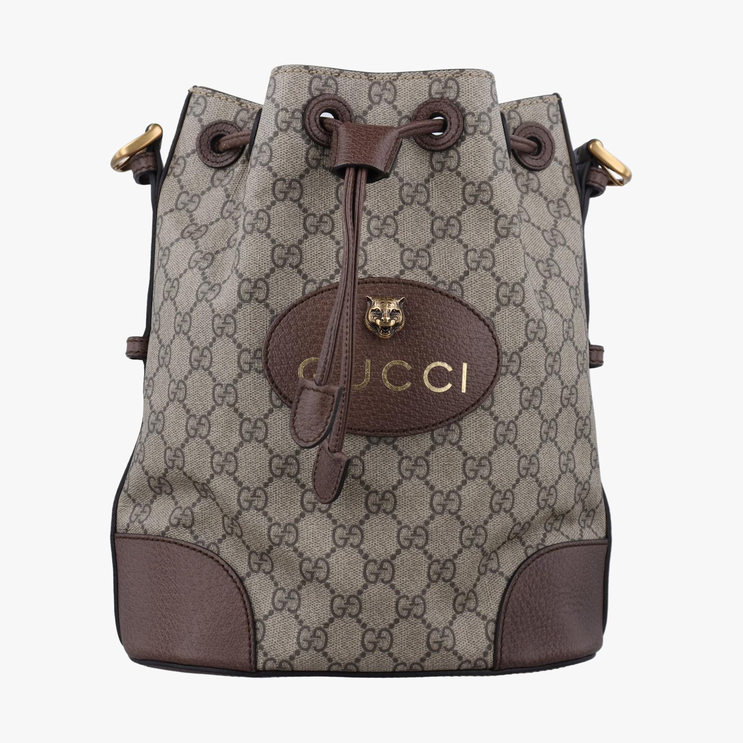 グッチ Gucci ショルダーバッグ レディース シェリーライン キャットヘッド グレー PVCコーティングキャンバス 473875 I028322754