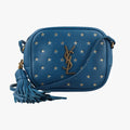 イヴサンローラン Yves saint Laurent ショルダーバッグ レディース ブロガー ブルー レザー PTR425317.0119