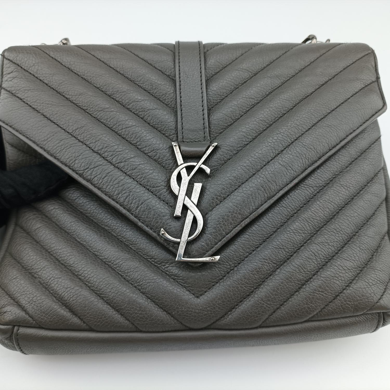 イヴサンローラン Yves saint Laurent ショルダーバッグ レディース カレッジ グレー レザー PMR428056.0616