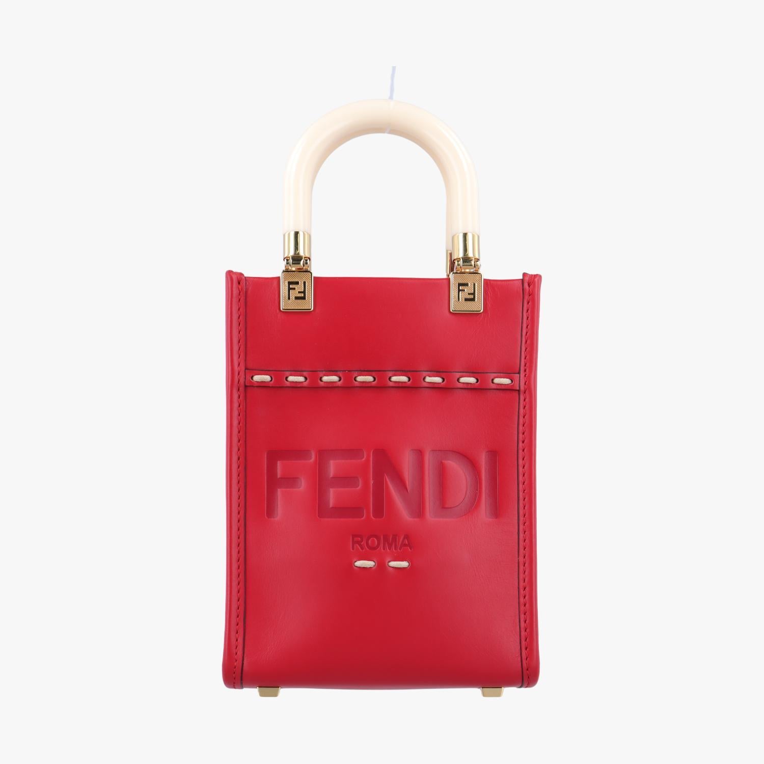 フェンディ Fendi ショルダーバッグ レディース サンシャイン ショッパー レッド レザー 8BS051 AHNV 12085-219