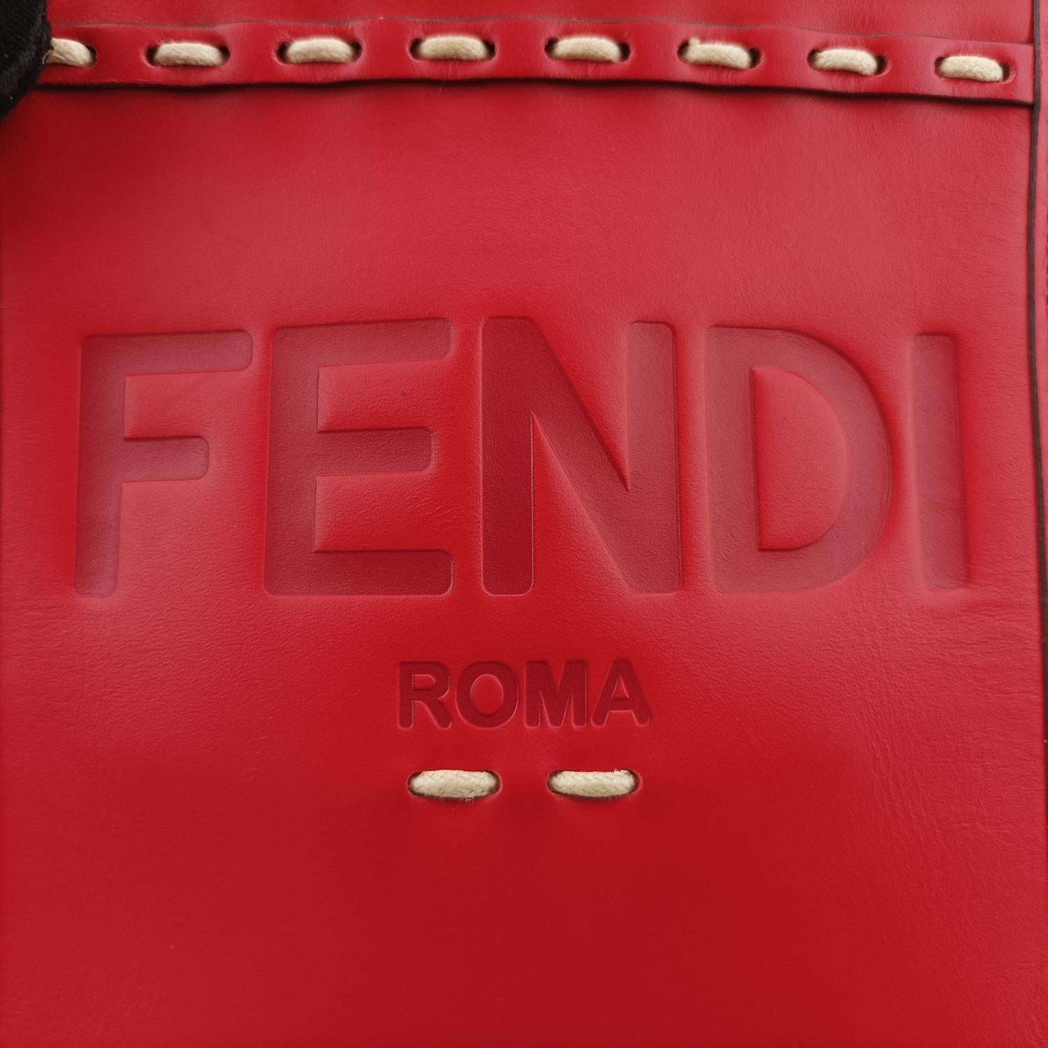 フェンディ Fendi ショルダーバッグ レディース サンシャイン ショッパー レッド レザー 8BS051 AHNV 12085-219