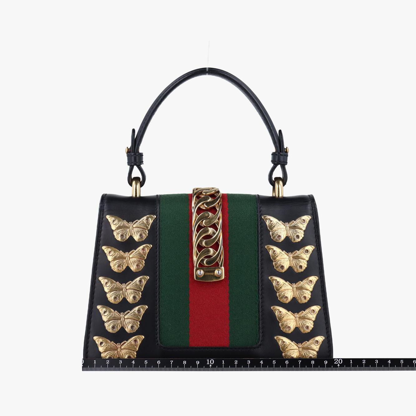 グッチ Gucci ショルダーバッグ レディース シルヴィ ブラック レザー 470270 B022670939