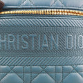 クリスチャンディオール Christian Dior ポーチ/バニティ レディース ディオールトラベル スモール ヴァニティ ブルー ラムスキン 06-BO-1220