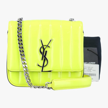 イヴサンローラン Yves saint Laurent ショルダーバッグ レディース ヴィッキー グリーン パテント GNR538439.0419