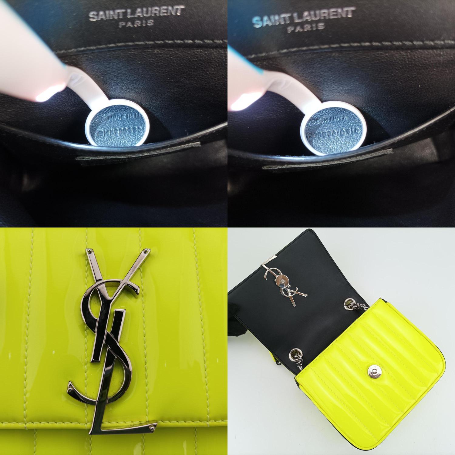 イヴサンローラン Yves saint Laurent ショルダーバッグ レディース ヴィッキー グリーン パテント GNR538439.0419