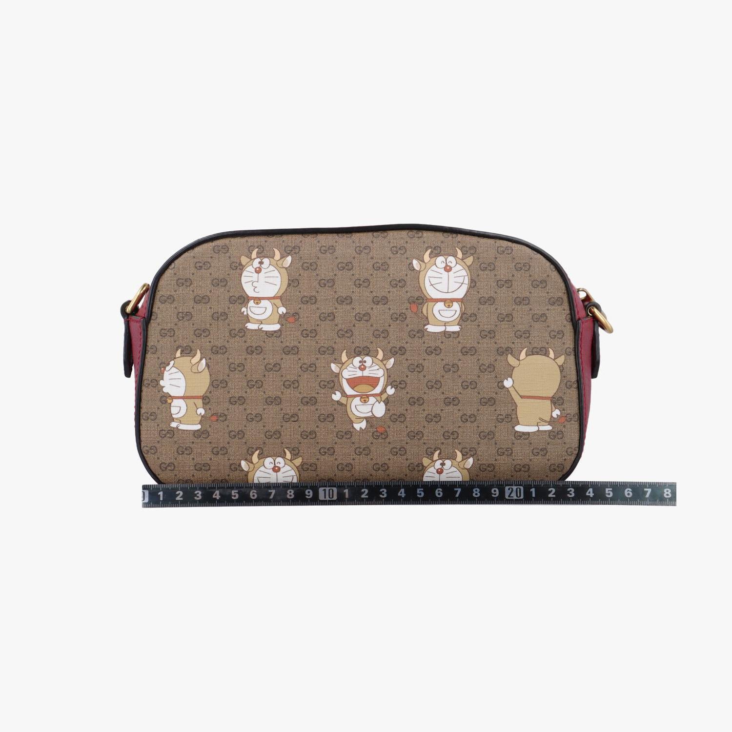 グッチ Gucci ショルダーバッグ レディース ドラえもんコラボ プリント ブラウン GGスプリームキャンバス×レザー 574886 H034299285