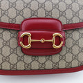 グッチ Gucci ショルダーバッグ レディース ホースビット 1955 グレー PVCコーティングキャンバス ×レザー 602204 G032090773