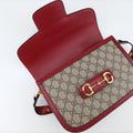 グッチ Gucci ショルダーバッグ レディース ホースビット 1955 グレー PVCコーティングキャンバス ×レザー 602204 G032090773