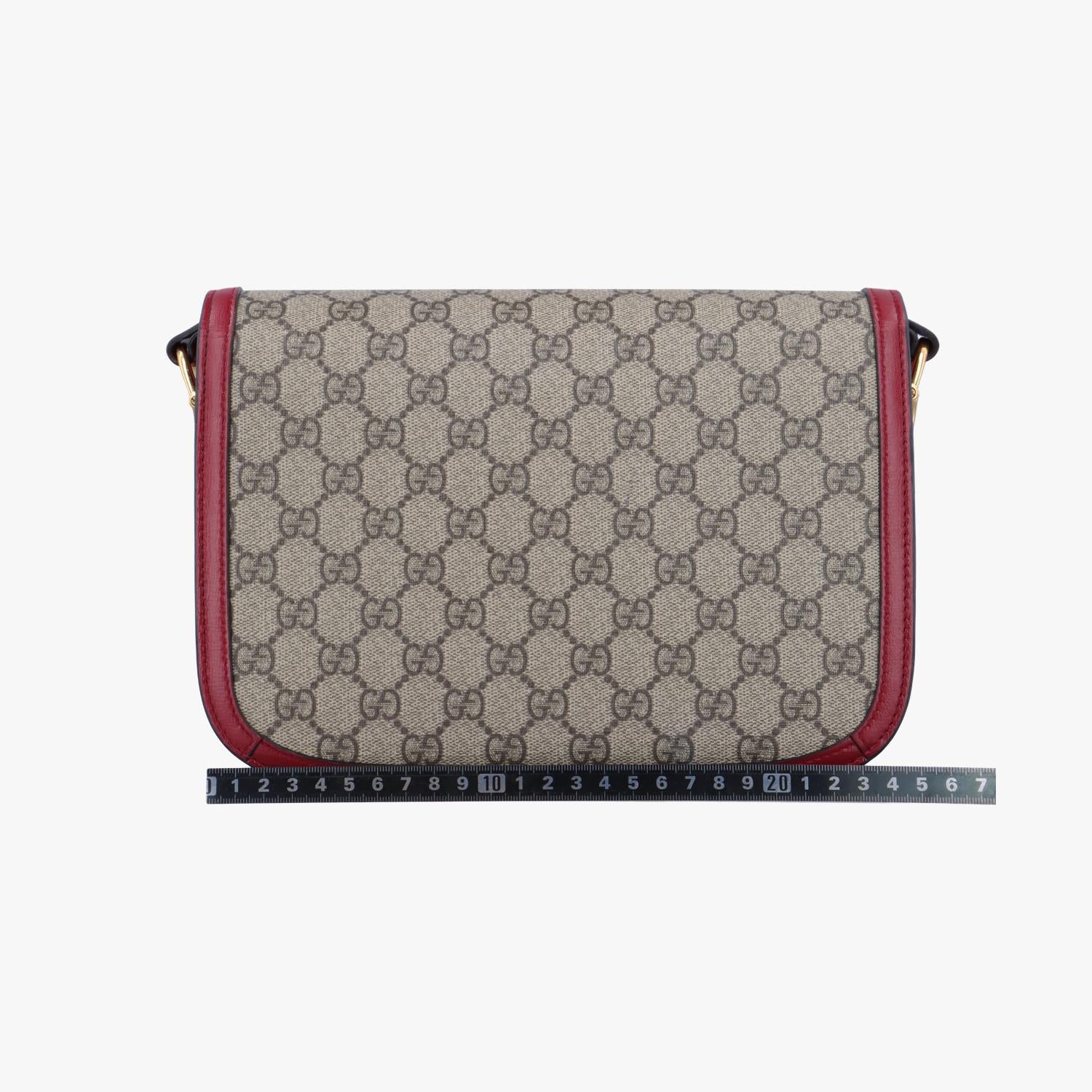 グッチ Gucci ショルダーバッグ レディース ホースビット 1955 グレー PVCコーティングキャンバス ×レザー 602204 G032090773